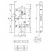 Корпус AGB (АГБ) замка магнит. под цил. MEDIANA POLARIS B06103.50.34.567 с отв. планк B02402.05 (мат хр)