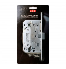 Корпус замка AGB (АГБ) под цил. MEDIANA EVOLUTION B01103.50.34.567 с отв. планкой B01000.13 (мат хром)