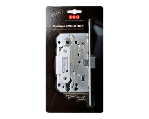 Корпус замка AGB (АГБ) под цил. MEDIANA EVOLUTION B01103.50.34.567 с отв. планкой B01000.13 (мат хром)