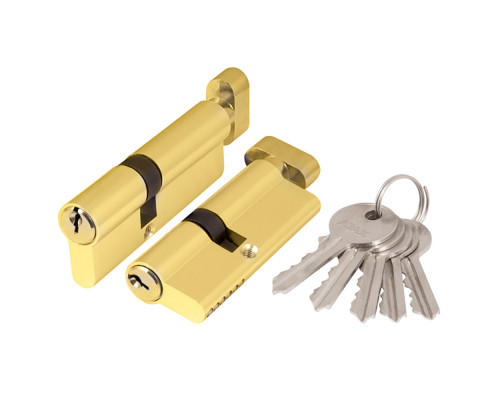 Цилиндровый Ajax (Аякс) механизм (AX102/60) AX1002Knob60 (25+10+25) PB латунь с вертушкой