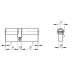 Цилиндровый Ajax (Аякс) механизм (AX200/80) AX2000Key80 (35+10+35) CP хром