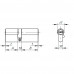 Цилиндровый Ajax (Аякс) механизм (AX200/90) AX2000Key90 (40+10+40) CP хром