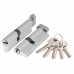 Цилиндровый Ajax (Аякс) механизм (AX202/90) AX2002Knob90 (40+10+40) CP хром с вертушкой