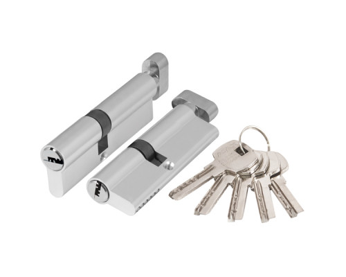 Цилиндровый Ajax (Аякс) механизм (AX202/110) AX2002Knob110 (50+10+50) CP хром с вертушкой