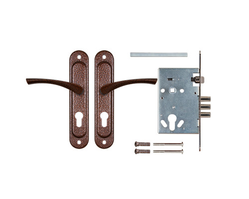 Корпус Ajax (Аякс) врезного замка с ручками на планке KIT А5-3155/3 W/B