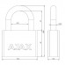 Замок Ajax (Аякс) навесной PD-3060 (PD-30-60) 3 fin key /блистер