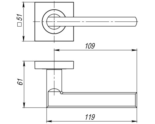 Ручка Ajax (Аякс) раздельная K.JK51.POLO (POLO JK) BL-24 черный