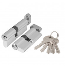 Цилиндровый Ajax (Аякс) механизм (AZ102/80) AZ1002Knob80 (35+10+35) CP хром