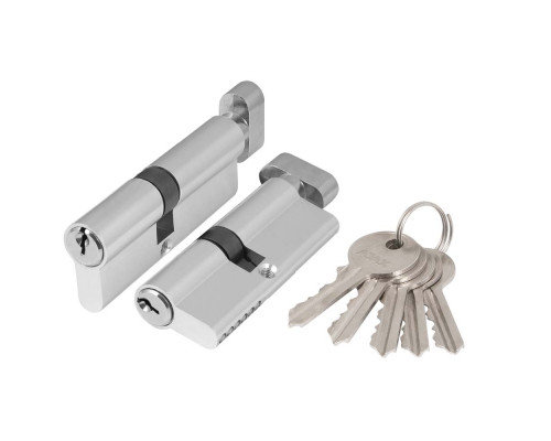 Цилиндровый Ajax (Аякс) механизм (AZ102/90) AZ1002Knob90 (40+10+40) CP хром