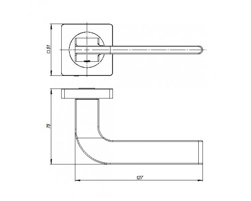 Ручка Ajax (Аякс) раздельная K.JK51.SPLINE (SPLINE JK) SN/CP-3 матовый никель/хром