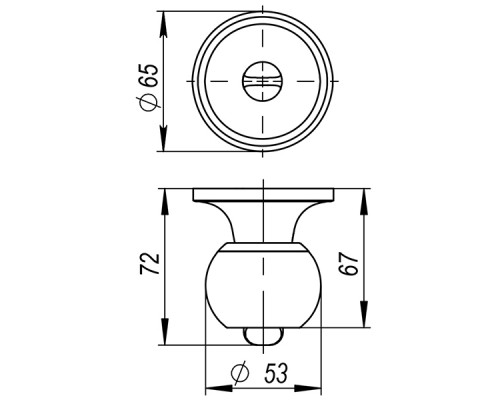 Ручка Ajax (Аякс) защелка DK682 BL-ET (6082 BL-E) (кл./фик.) черный