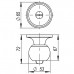 Ручка Ajax (Аякс) защелка DK682 BL-ET (6082 BL-E) (кл./фик.) черный
