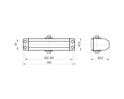 Доводчик Ajax (Аякс) дверной DCTR80-140 (TDR-140) 80-140кг WH белый
