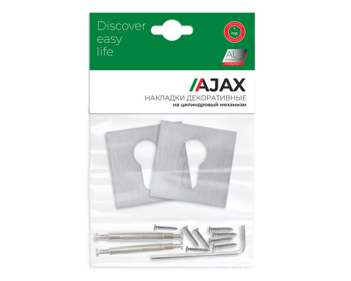 Накладка Ajax (Аякс) под цилиндр ET.K.JS51 (ET JS) SSC-16 сатинированный хром