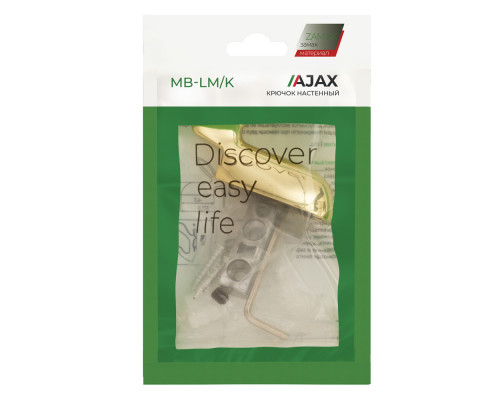 Крючок Ajax (Аякс) настенный MB-LM/K-001 GP золото