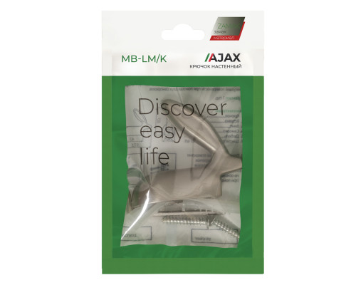 Крючок Ajax (Аякс) настенный MB-LM/K-001 SN матовый никель