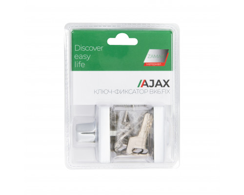 Ручка поворотная Ajax (Аякс) с фиксацией ключом BK6.FIX.JK CP-8 хром