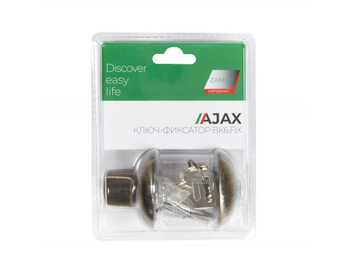 Ручка поворотная Ajax (Аякс) с фиксацией ключом BK6.FIX.JR AB-7 бронза