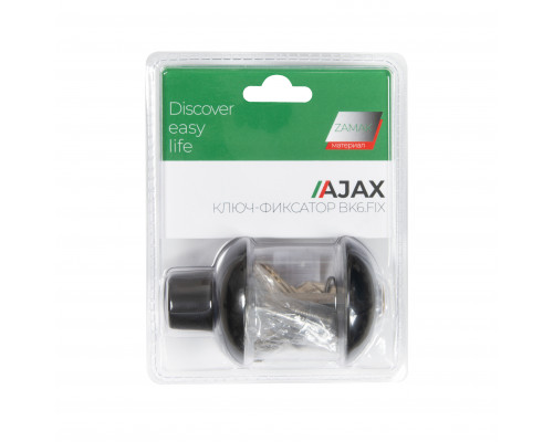 Ручка поворотная Ajax (Аякс) с фиксацией ключом BK6.FIX.JR BL-24 черный