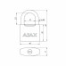 Замок Ajax (Аякс) навесной PD-0538 3 key