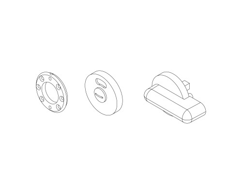 Ручка Ajax (Аякс) поворотная BK6.WC.CABIN PVC WH белый