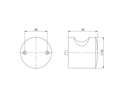 Ручка-кнопка Ajax (Аякс) CABIN PVC WH белый (1 шт в пакете)