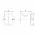 Ручка-кнопка Ajax (Аякс) CABIN PVC WH белый (1 шт в пакете)