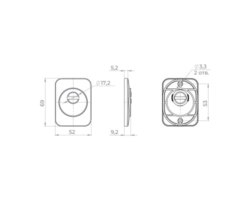 Накладка Ajax (Аякс) ESC DEF.K.MD50 BL-24 черный