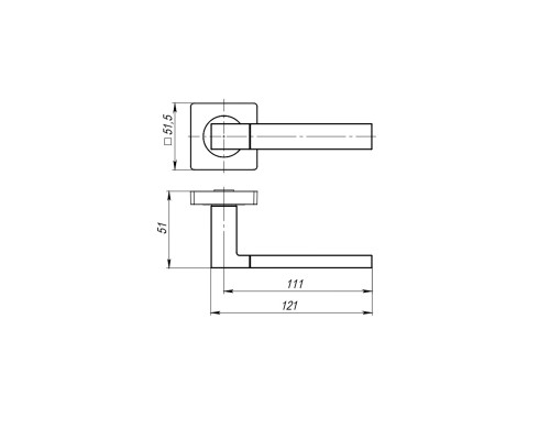 Ручка Ajax (Аякс) раздельная K.JK51.BASE SN-3 мат.никель (белая коробка)