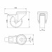 Опора Ajax (Аякс) колесная со стопором WL/B-50R/40 kg (brake) резина, под винт М8