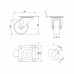 Опора колесная Ajax (Аякс) с площадкой WL/B-60R/50kg резина