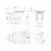Опора Ajax (Аякс) колесная со стопором и площадкой WL/B-60R/50 kg (brake) резина