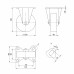 Опора Ajax (Аякс) колесная прямоходная с площадкой WL/BN-100R/100 kg резина