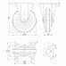 Опора Ajax (Аякс) колесная прямоходная с площадкой WL/BN-160R/140 kg резина