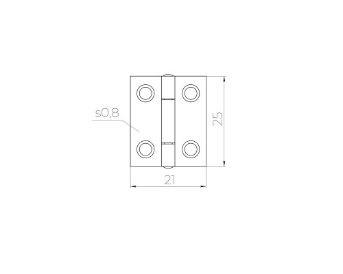 Петля Ajax (Аякс) карточная универсальная LM/IN22x24x0,8U ZN цинк (2 шт)