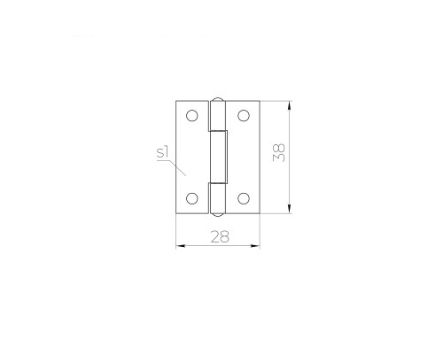 Петля Ajax (Аякс) карточная универсальная LM/IN30x40x1U ZN цинк (2 шт)