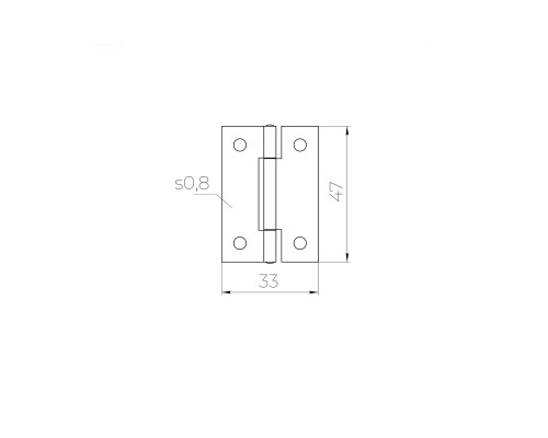 Петля Ajax (Аякс) карточная универсальная LM/IN33x48x1U YZN желтый цинк (2 шт)