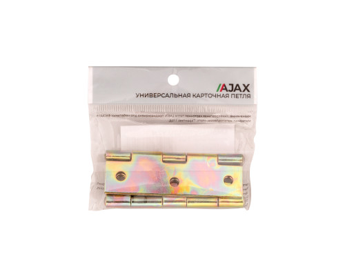 Петля Ajax (Аякс) карточная универсальная LM/IN40x75x1,2U YZN желтый цинк (2 шт)