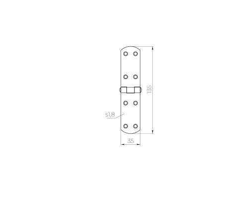 Петля Ajax (Аякс) французская LM/IN140x35x2FR YZN желтый цинк