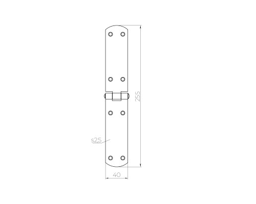 Петля Ajax (Аякс) французская LM/IN250x40x2FR YZN желтый цинк