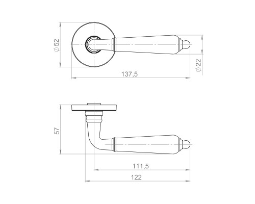 Ручка Ajax (Аякс) раздельная R.JSR51.LUCIA BL-24 черный