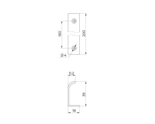Ручка Ajax (Аякс) профильная мебельная MB-H-009-160 WH белый