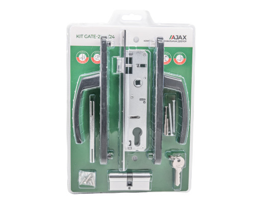 Корпус Ajax (Аякс) () цилиндровый в комплекте с ручкой KIT GATE-2585/24 RAL 7016 антрацит