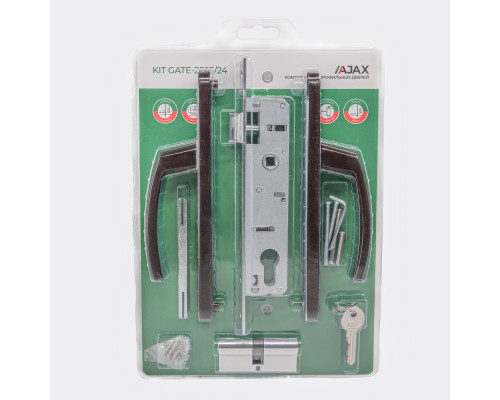 Корпус Ajax (Аякс) () цилиндровый в комплекте с ручкой KIT GATE-2585/24 BR коричневый