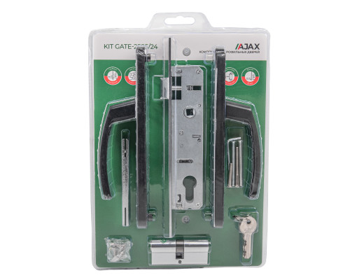 Корпус Ajax (Аякс) () цилиндровый в комплекте с ручкой KIT GATE-2585/24 BL черный
