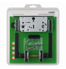 Комплект ручек Ajax (Аякс) с защелкой и поворотниками A/SET POLO JK.LN96.P BL-24 черный