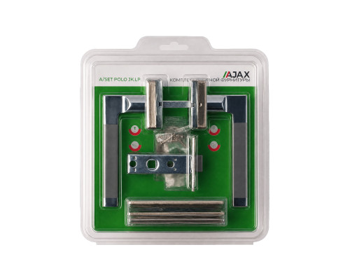 Комплект ручек Ajax (Аякс) с защелкой, петлями A/SET POLO JK.LP45.W SN-3 мат.никель