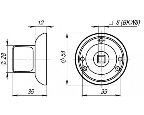 Ручка Armadillo (Армадилло) поворотная BKW8.R.LD54 (BKW8) SG/GP-4 матовое золото/золото
