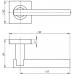 Ручка Armadillo (Армадилло) раздельная K.SQ52.ORBIS (ORBIS SQ004) SN/CP-3 матовый никель/хром