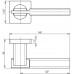 Ручка Armadillo (Армадилло) раздельная K.SQ52.TRINITY (TRINITY SQ005) SN/CP-3 матовый никель/хром
